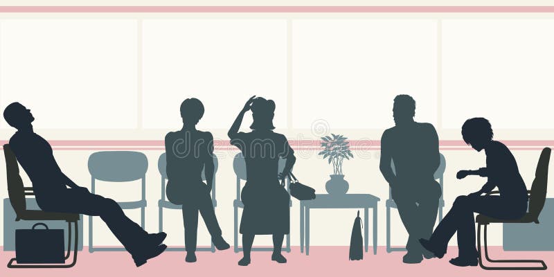 Wachtkamer stock illustratie