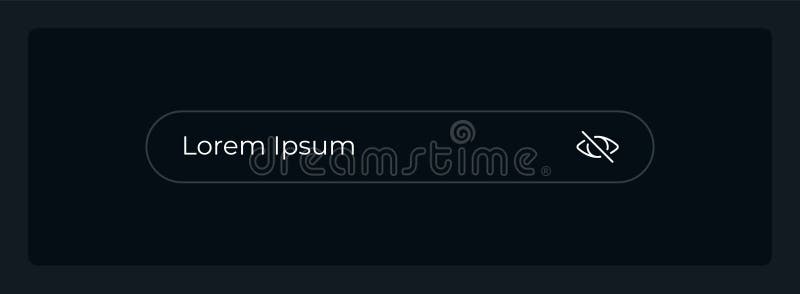 Wachtwoordtekstveld ui-elementsjabloon royalty-vrije illustratie