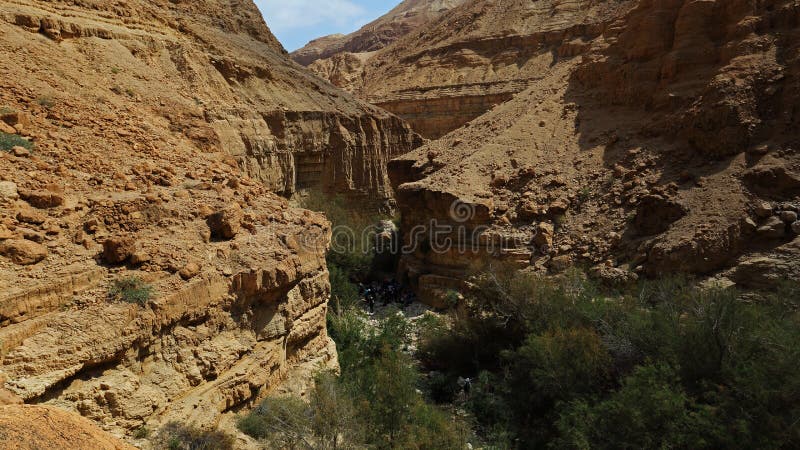 Wadi Arugot in Ein Gedi Nature Reserve , Israel Stock Photo - Image of