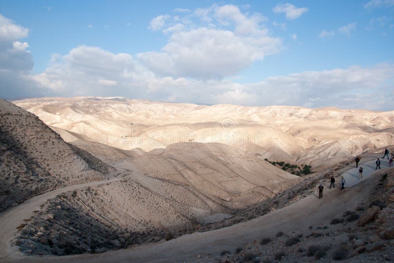 Hiking in judean desert