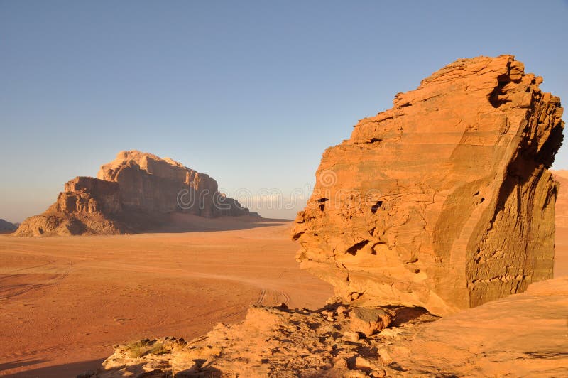 Wadi Rum desert in Jordan. Wadi Rum desert in Jordan