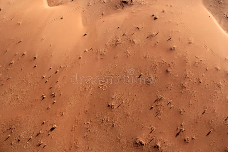 Wadi Rum Desert landscape from above