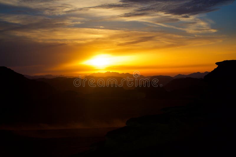 Wadi Rum Jordan Desert Evening at Asia royalty free stock photography Wadi Rum Jordan Desert Evening at Asia royalty free stock photography