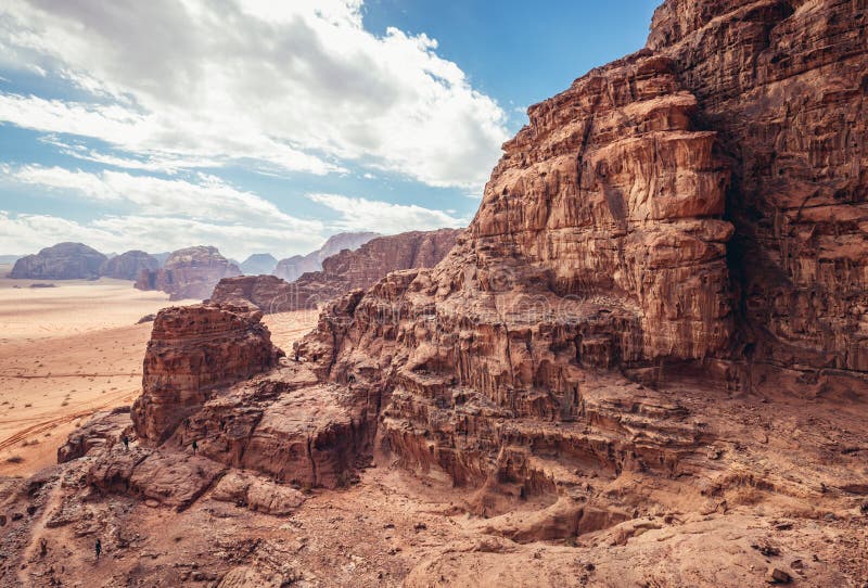 Wadi Rum valley stock image. Image of famous, sandstone - 143349865