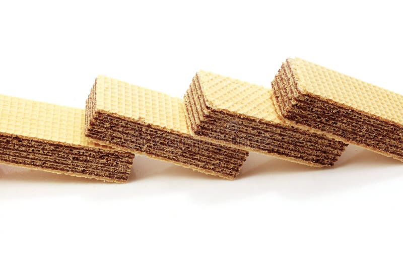 Wafer del cioccolato in isolato in fotografie stock libere da diritti Wafer del cioccolato in isolato in fotografie stock libere da diritti
