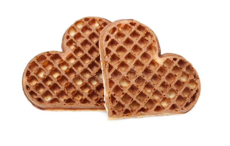 Waffelplätzchen Lokalisiert Auf Weißem Hintergrund Stockbild - Bild von ...