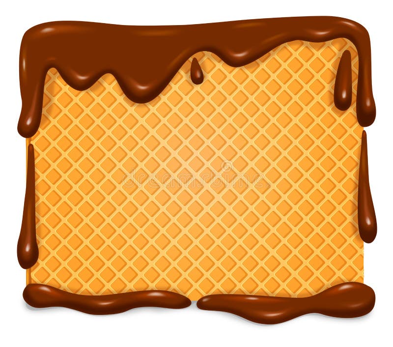 Waffle in chocolate banner