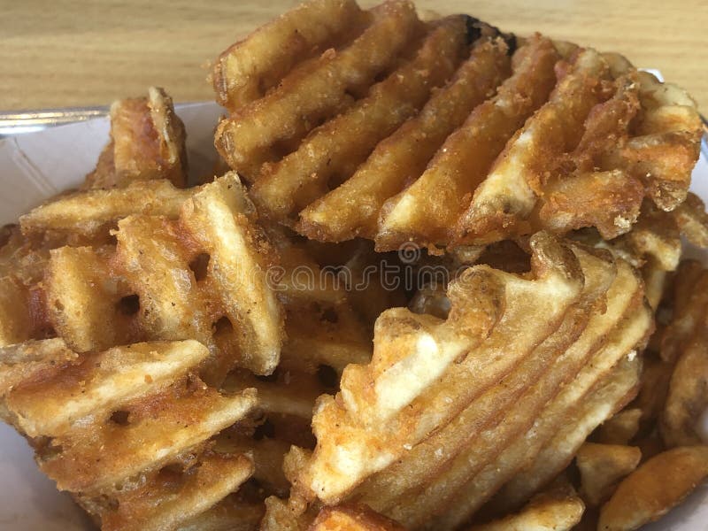 Waffle Fries stock image. Image of spice, meal, wafflefries 229718023