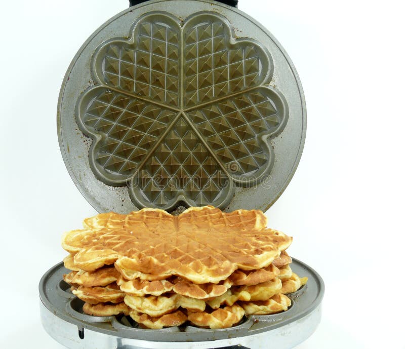 Waffle Iron stock image. Image of powdered, waffles, plate 50909503
