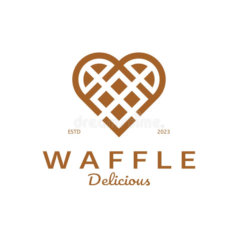 Waffle Heart Dessert Logo | BrandCrowd Logo Maker