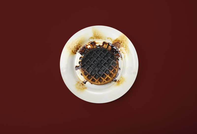 Waffles burned stock image. Image of dessert, objects 34446195