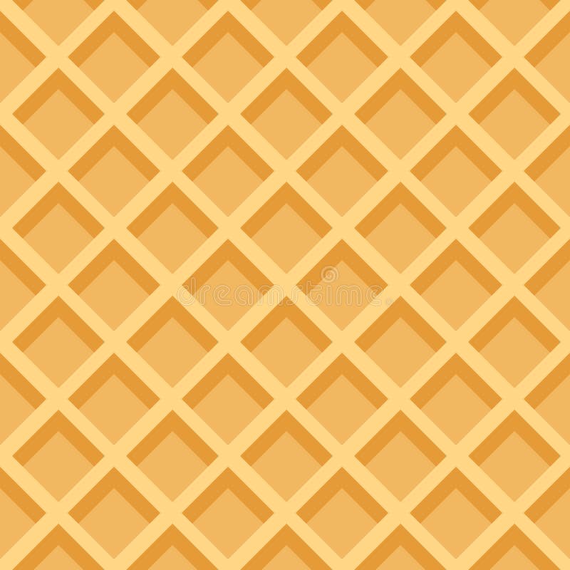 Waffles seamless vector pattern. Sweet and delicious food background with flat color design. Waffles seamless vector pattern. Sweet and delicious food background with flat color design