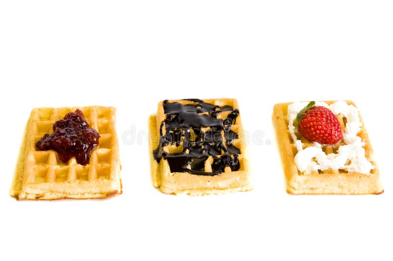 Waffles on white