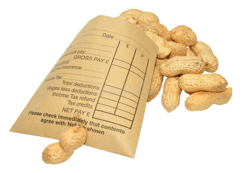 Wage Packet and Peanuts stock photo. Image of work, packet 34490068