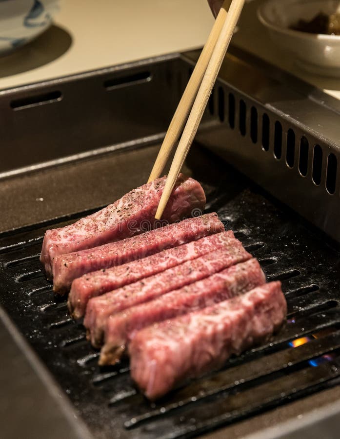 Wagyu A5 Beef yakiniku stock photo. Image of festival - 70986252