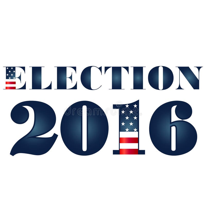 Wahl 2016 mit USA-Flaggenillustration stock abbildung Wahl 2016 mit USA-Flaggenillustration stock abbildung