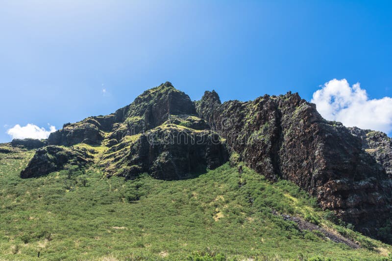 Waianae Mountain Range in West Oahu, Hawaii Stock Photo Image of