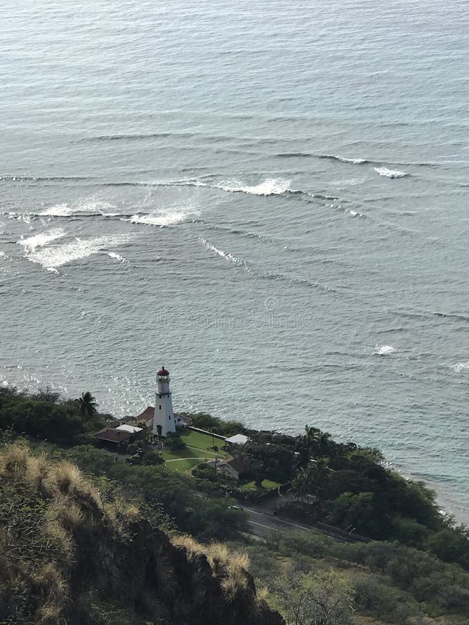 Honolulu Hawaii Diamond Head Point Stock Photo Image of point