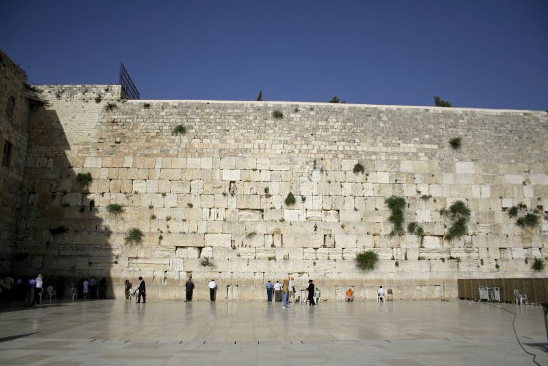 The wailing wall, editorial stock image. Image of city 3193454
