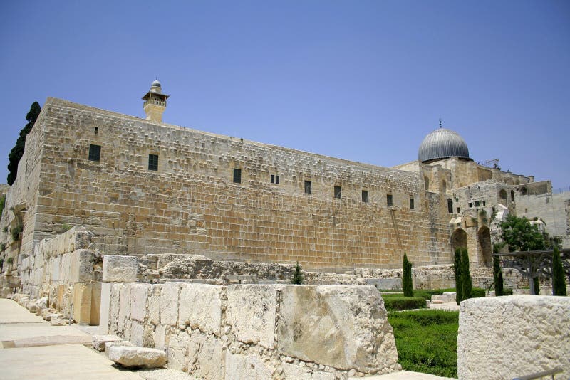 Lamentación occidental a del sur muro, Jerusalén,.