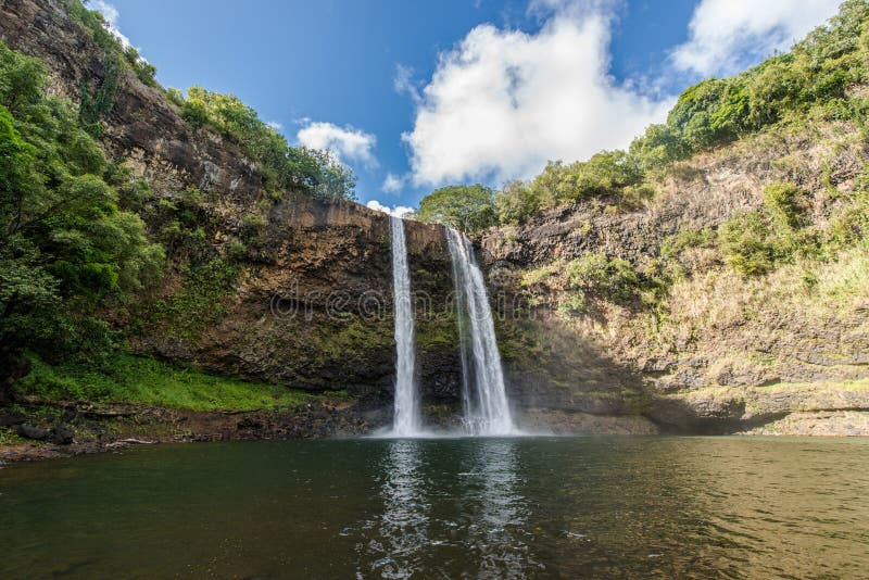 Wailua Falls Hawaiian Waterfall