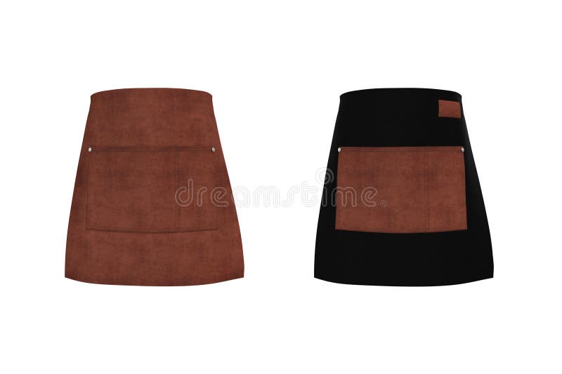 Download Leather Aprons Mock Up Isolated On White Stock Illustration Illustration Of Black Clean 200863931
