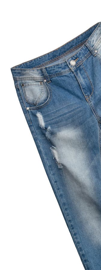 Waist, Zipper, Front Pocket of Light Blue Jeans on White Background. Jeans  Have Faded White Spots, Ripped Holes in Them Stock Image - Image of  isolated, faded: 208470795
