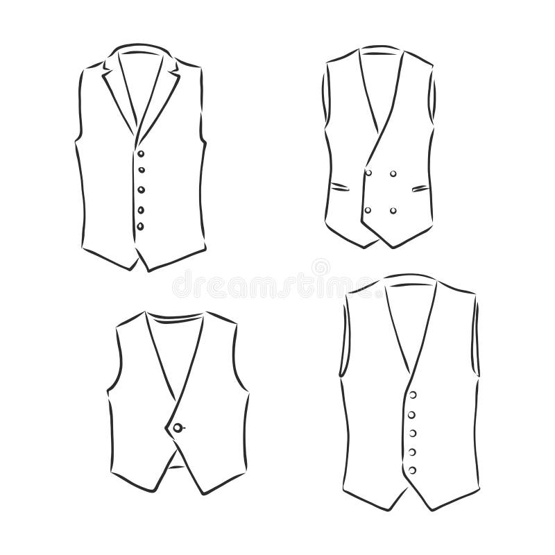 Waistcoat Sketch Icon for Web, Mobile and Infographics. Hand Drawn ...
