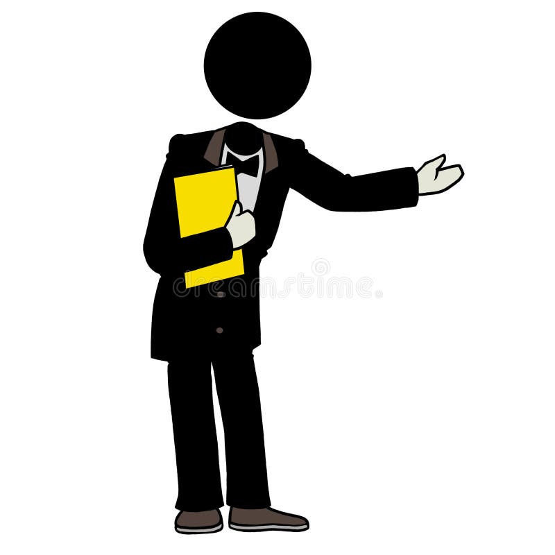 Waiter royalty free illustration