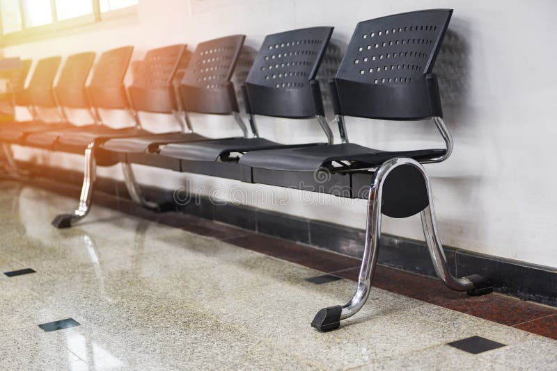Waiting Area with Chair Row in the Office Seating Area Stock Image