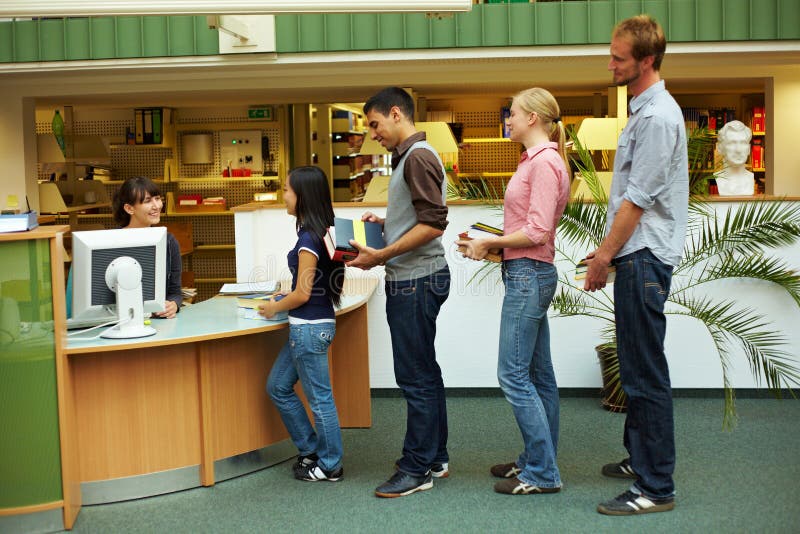 Waiting in line royalty free stock photography