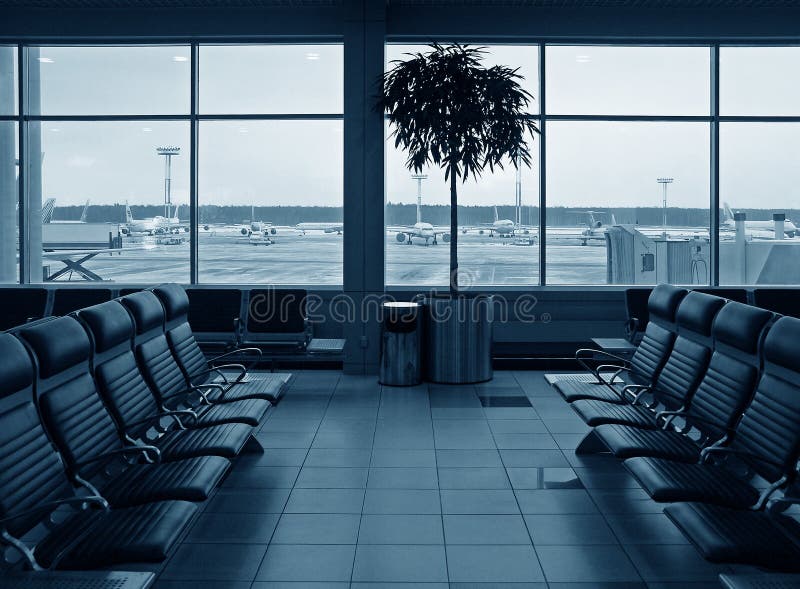 Waiting room airport stock photo. Image of backlight, office 444288
