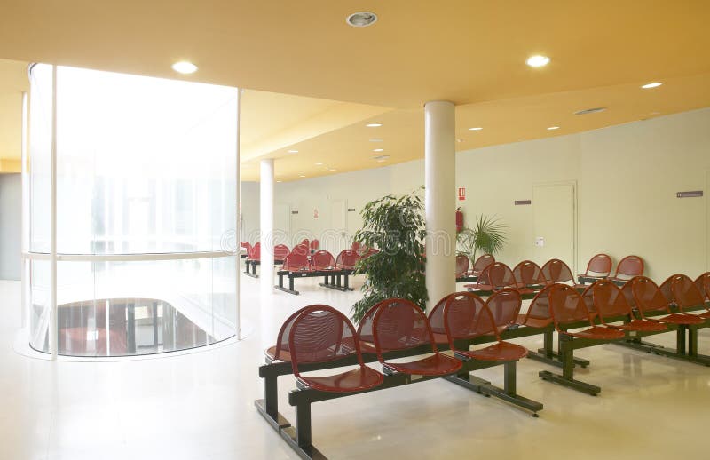 Waiting Room Area Metallic Red Chairs Stock Photos Free & Royalty