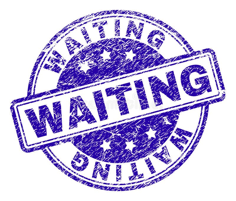Scratched WAITING LIST Rectangle Stamp Stock Vector  Illustration of