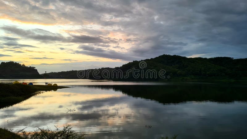 Waiting for sun rise view stock photo