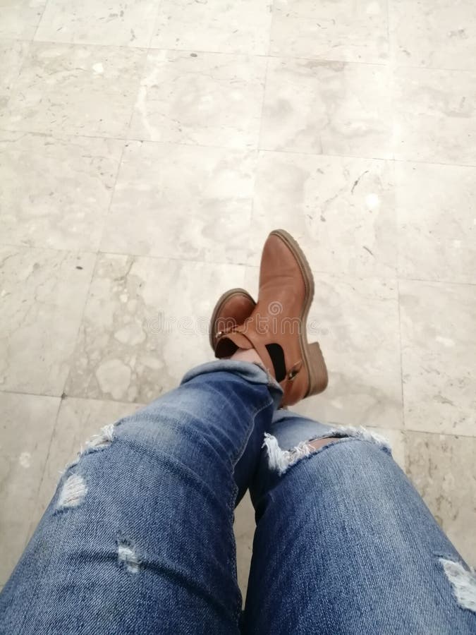 Waiting Time. Tired of Waiting. Boots Stock Photo Image of tired