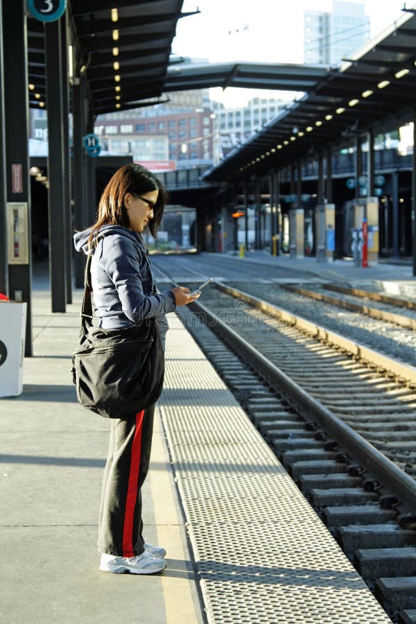 Waiting for the train