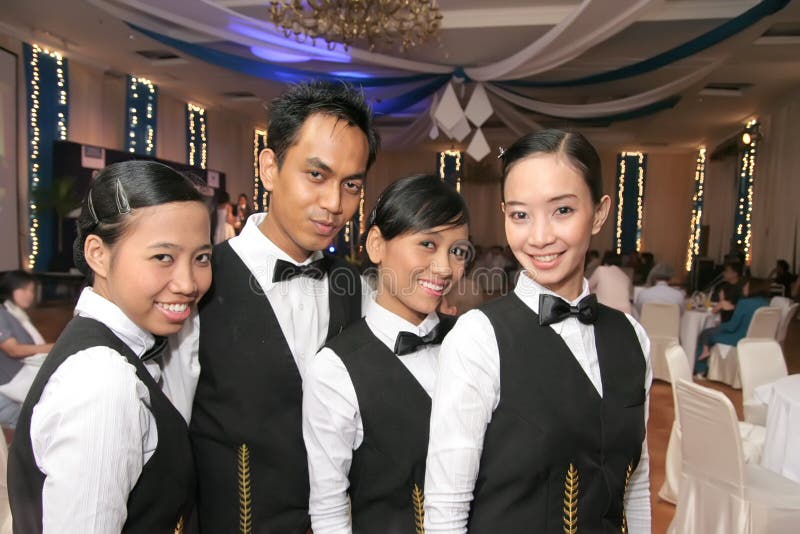 Waitress in uniform