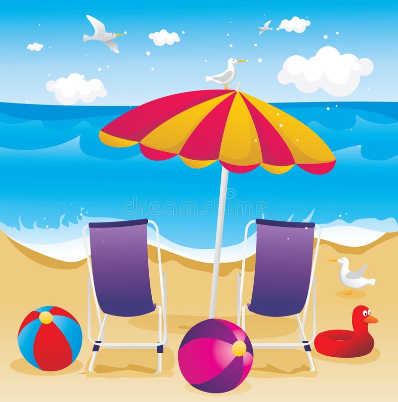 wakacje plażowy lato royalty ilustracja wakacje plażowy lato royalty ilustracja