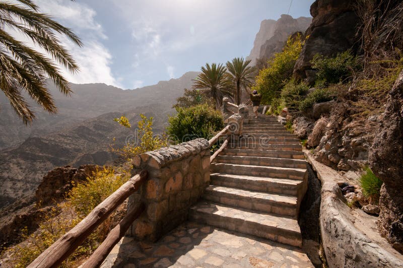 Wakan village Oman stock image. Image of wakan, mountains 181696571