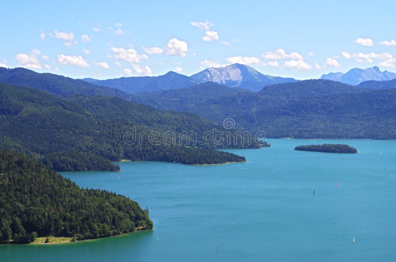 Walchensee stockfotografie