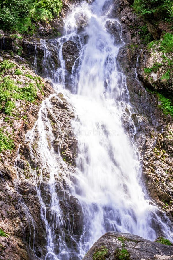 Waldgebirgsfluss, der über Felsen läuft stockbild Waldgebirgsfluss, der über Felsen läuft stockbild