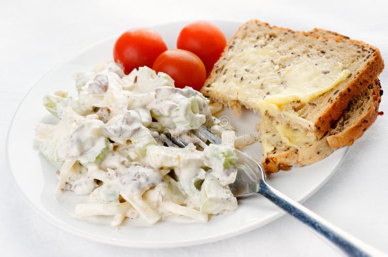 Waldorf Salad meal stock image. Image of celery, delicious 10305181