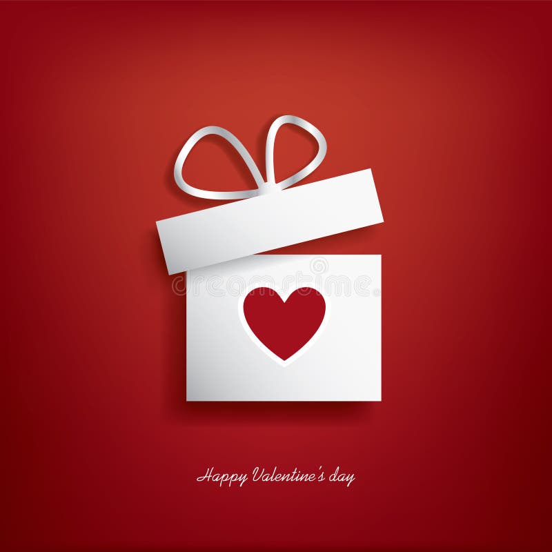 Valentines day concept illustration with gift box and heart symbol sutiable for advertising and promotion. Eps10 vector illustration. Valentines day concept illustration with gift box and heart symbol sutiable for advertising and promotion. Eps10 vector illustration
