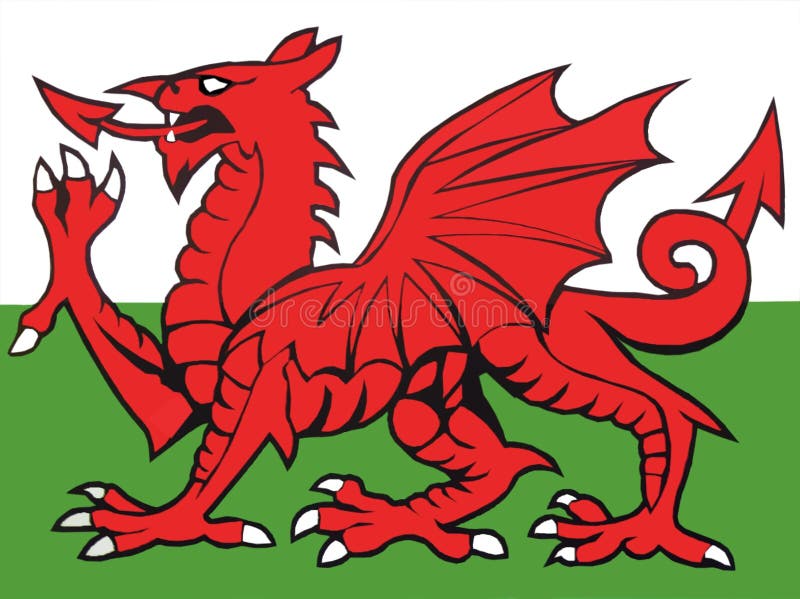 Wales Flag Illustration