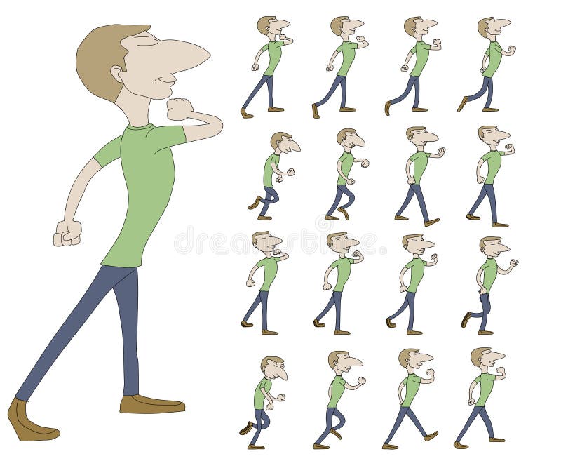 Walk Cycle Sprite Animation Stock Vector - Illustration of cycle, available: 86476606 Walk Cycle Sprite Animation Stock Vector - Illustration of cycle, available: 86476606