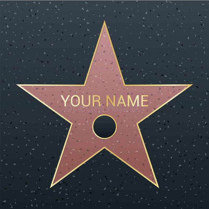Walk of fame star illustration. Famous reward symbol. Achievement of actor celebrity. vector illustration Walk of fame star illustration. Famous reward symbol. Achievement of actor celebrity. vector illustration