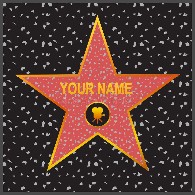 Walk of Fame Star Illustration. Stock Illustration - Illustration of