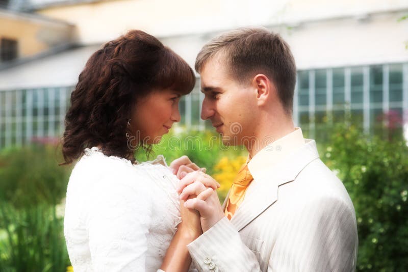 The walk of newlyweds