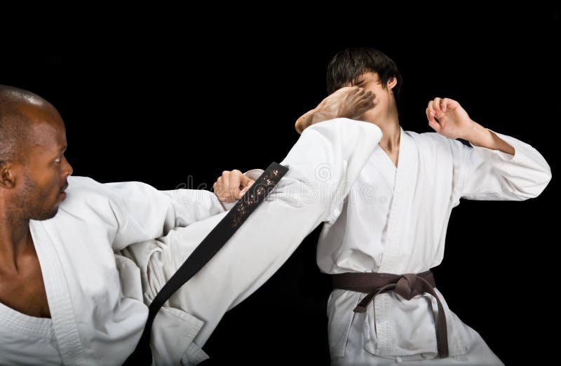 Walka karate. obraz stock. Obraz złożonej z samiec, ruch 2753657